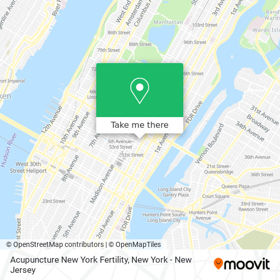 Mapa de Acupuncture New York Fertility