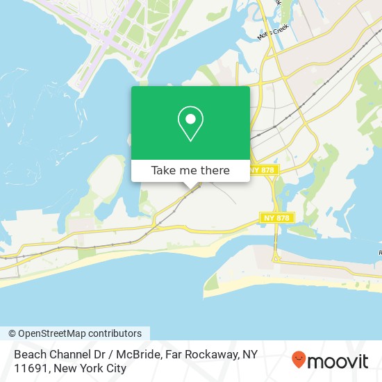 Mapa de Beach Channel Dr / McBride, Far Rockaway, NY 11691