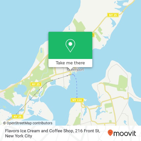 Mapa de Flavors Ice Cream and Coffee Shop, 216 Front St