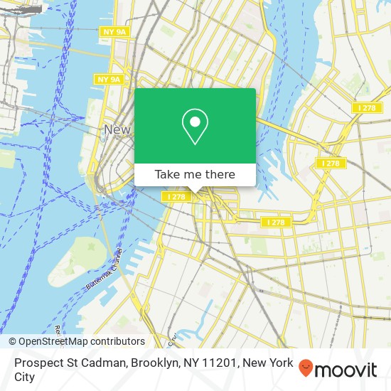 Mapa de Prospect St Cadman, Brooklyn, NY 11201