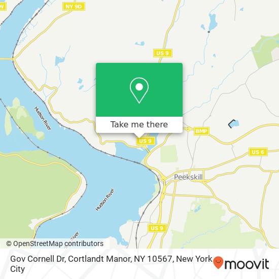 Mapa de Gov Cornell Dr, Cortlandt Manor, NY 10567