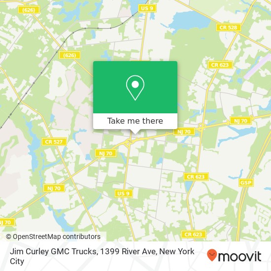 Jim Curley GMC Trucks, 1399 River Ave map