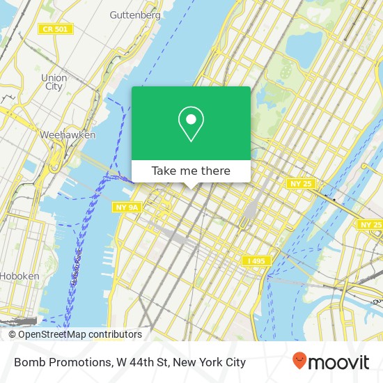 Mapa de Bomb Promotions, W 44th St