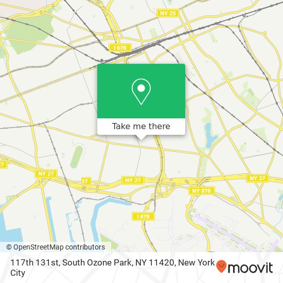 Mapa de 117th 131st, South Ozone Park, NY 11420