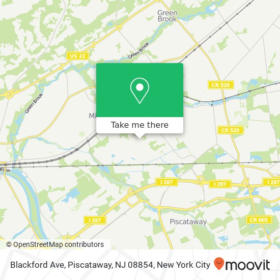 Mapa de Blackford Ave, Piscataway, NJ 08854