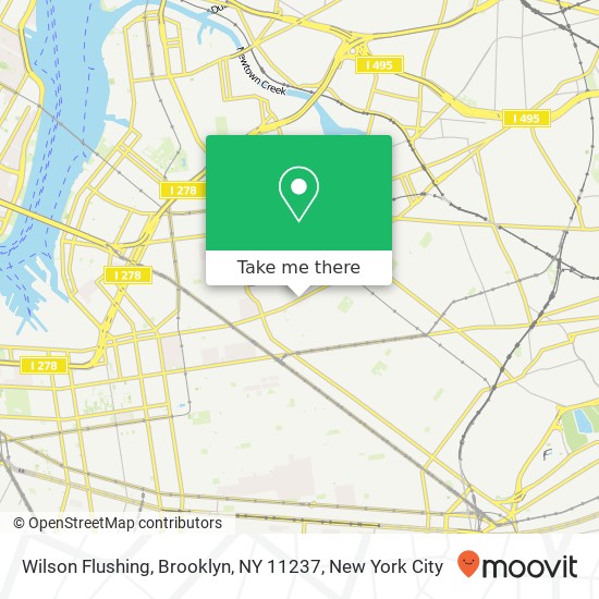 Mapa de Wilson Flushing, Brooklyn, NY 11237