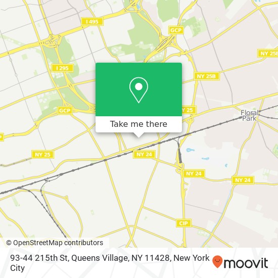 Mapa de 93-44 215th St, Queens Village, NY 11428