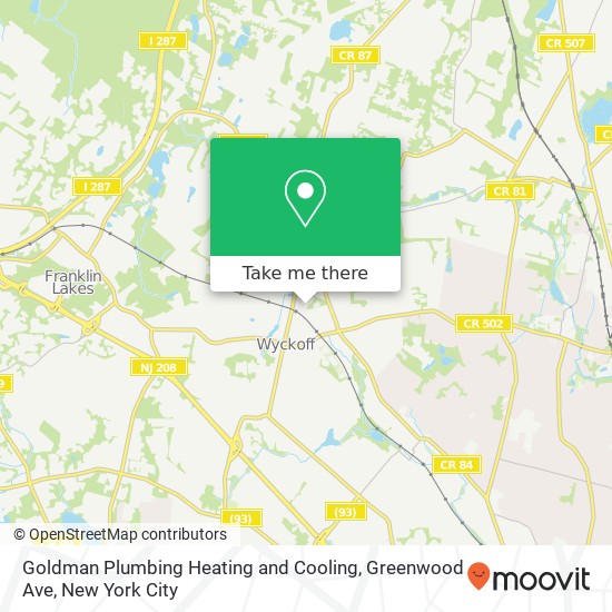 Mapa de Goldman Plumbing Heating and Cooling, Greenwood Ave