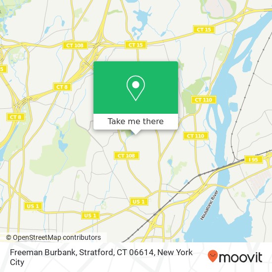 Mapa de Freeman Burbank, Stratford, CT 06614