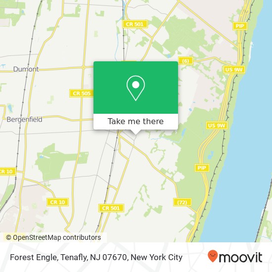 Mapa de Forest Engle, Tenafly, NJ 07670