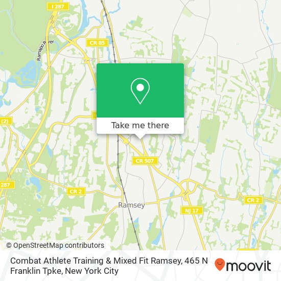 Mapa de Combat Athlete Training & Mixed Fit Ramsey, 465 N Franklin Tpke