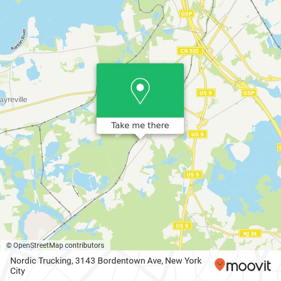 Mapa de Nordic Trucking, 3143 Bordentown Ave