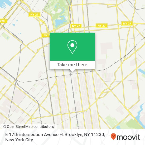 E 17th intersection Avenue H, Brooklyn, NY 11230 map