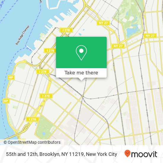 Mapa de 55th and 12th, Brooklyn, NY 11219