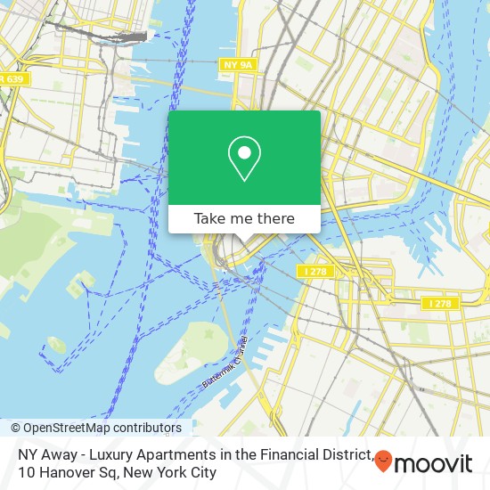 Mapa de NY Away - Luxury Apartments in the Financial District, 10 Hanover Sq