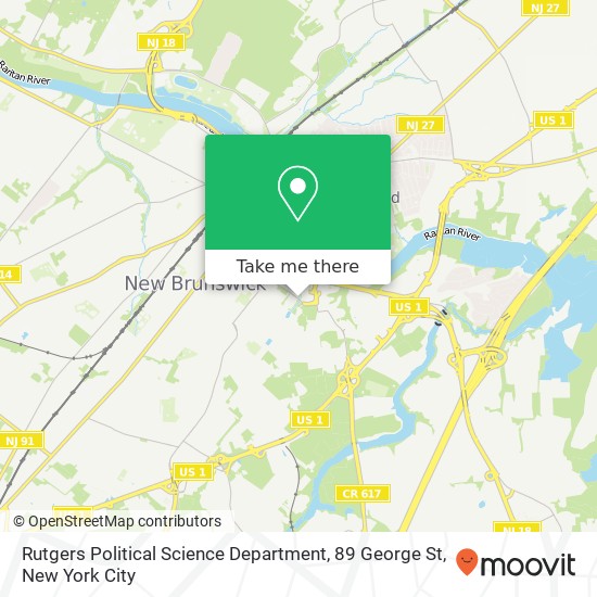 Rutgers Political Science Department, 89 George St map