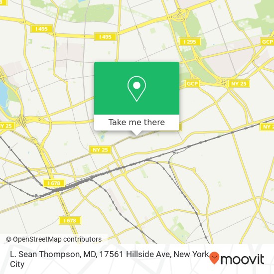 Mapa de L. Sean Thompson, MD, 17561 Hillside Ave