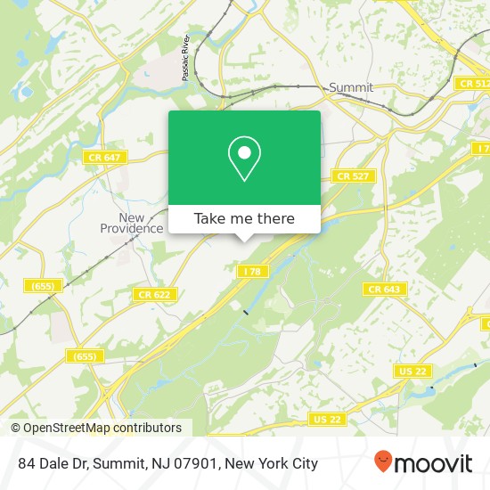 84 Dale Dr, Summit, NJ 07901 map