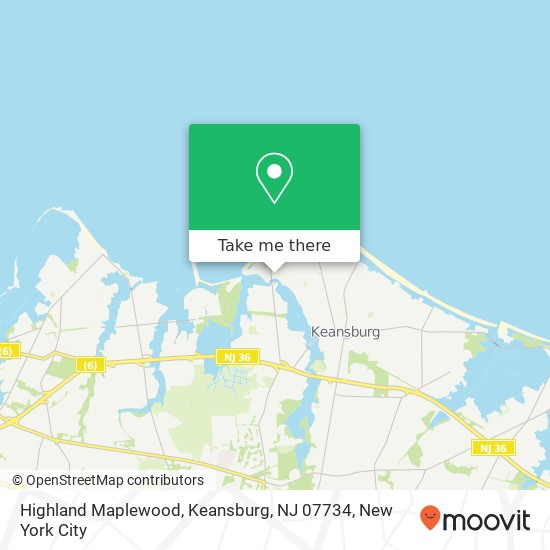 Mapa de Highland Maplewood, Keansburg, NJ 07734