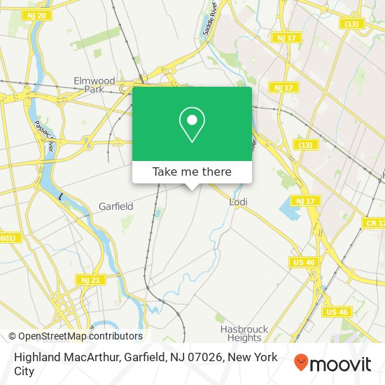 Highland MacArthur, Garfield, NJ 07026 map