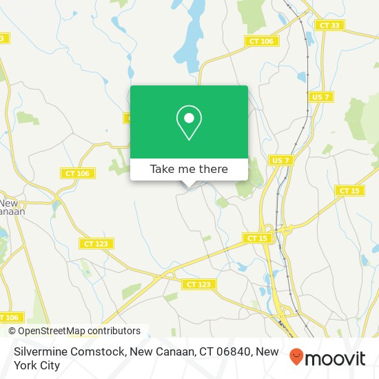 Mapa de Silvermine Comstock, New Canaan, CT 06840