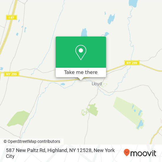 Mapa de 587 New Paltz Rd, Highland, NY 12528