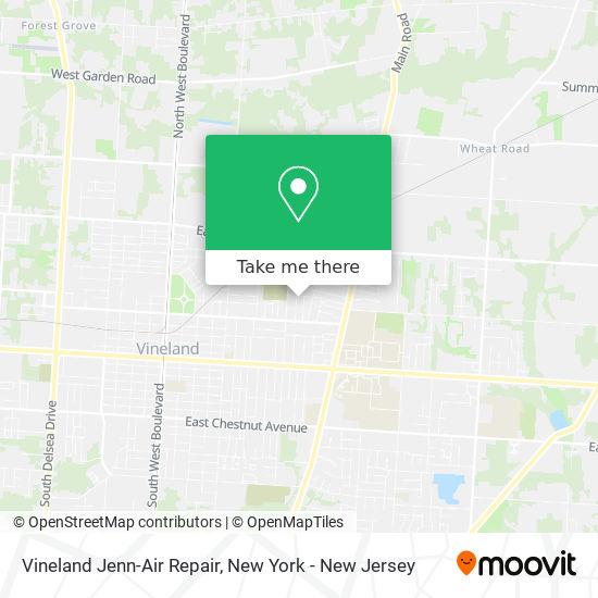 Vineland Jenn-Air Repair map