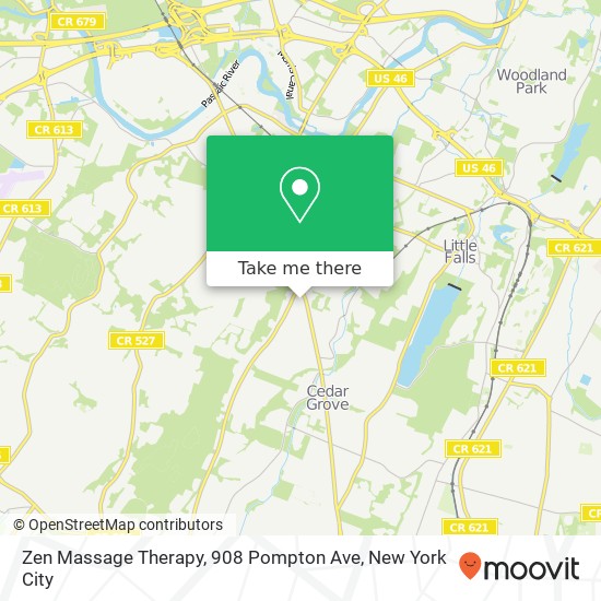 Zen Massage Therapy, 908 Pompton Ave map