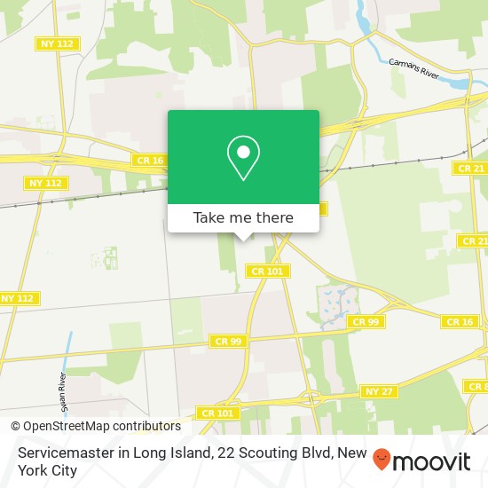Servicemaster in Long Island, 22 Scouting Blvd map