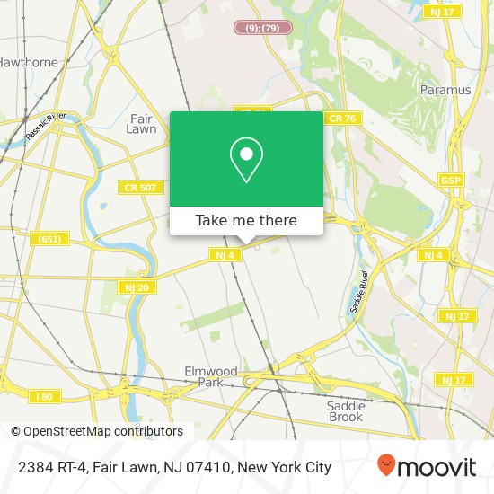 2384 RT-4, Fair Lawn, NJ 07410 map