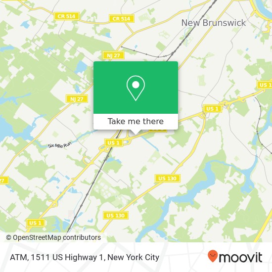 Mapa de ATM, 1511 US Highway 1