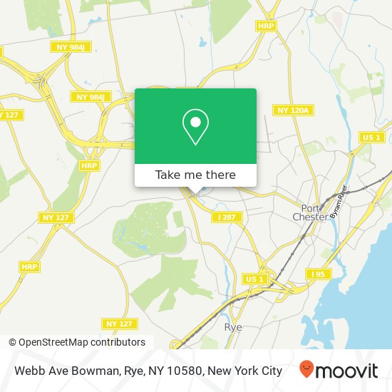 Mapa de Webb Ave Bowman, Rye, NY 10580