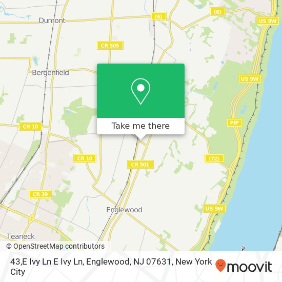 43,E Ivy Ln E Ivy Ln, Englewood, NJ 07631 map