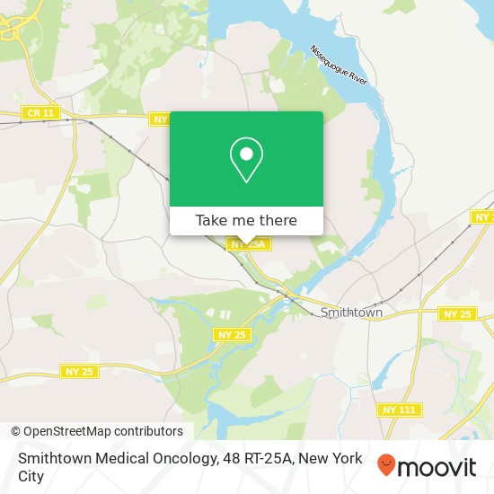 Mapa de Smithtown Medical Oncology, 48 RT-25A
