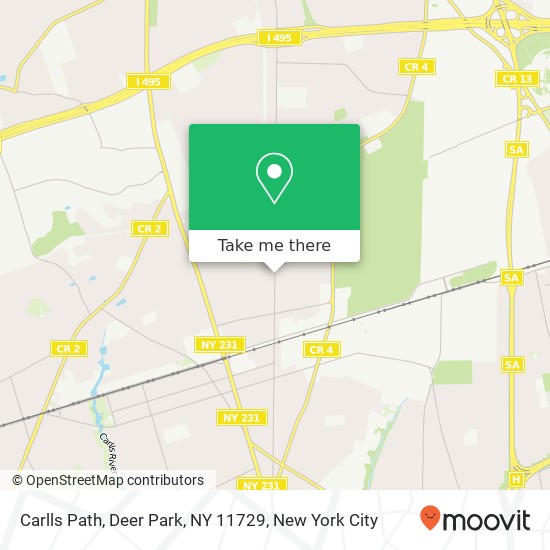 Mapa de Carlls Path, Deer Park, NY 11729