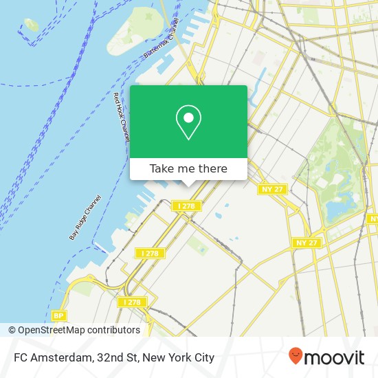 Mapa de FC Amsterdam, 32nd St