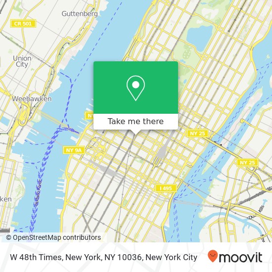 W 48th Times, New York, NY 10036 map