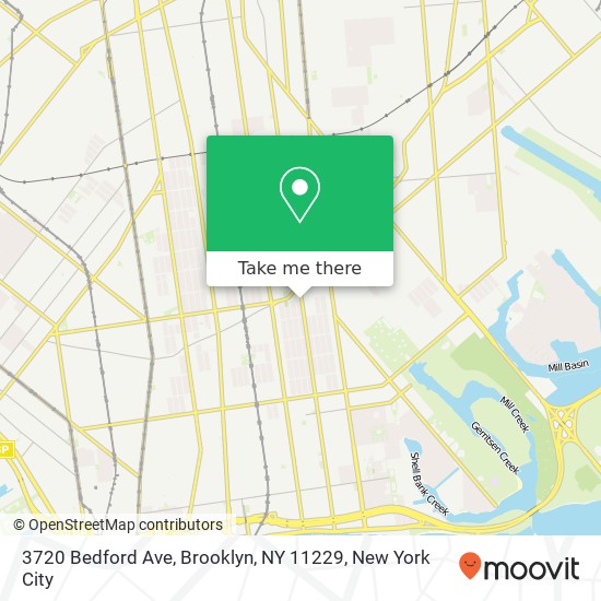 3720 Bedford Ave, Brooklyn, NY 11229 map