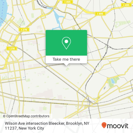 Mapa de Wilson Ave intersection Bleecker, Brooklyn, NY 11237