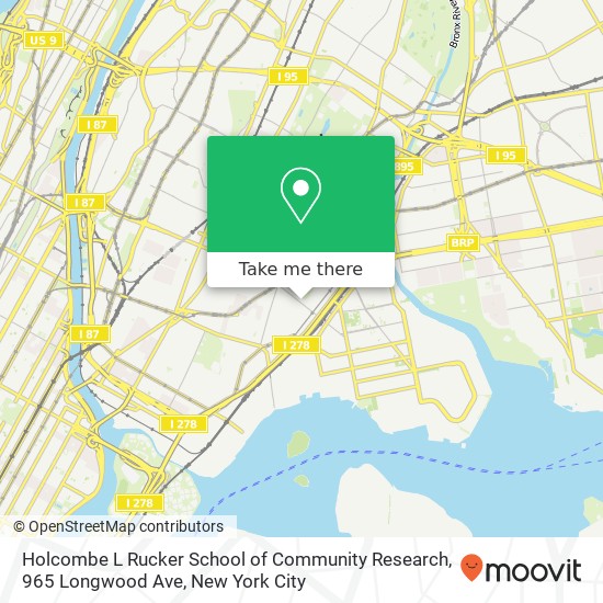 Mapa de Holcombe L Rucker School of Community Research, 965 Longwood Ave