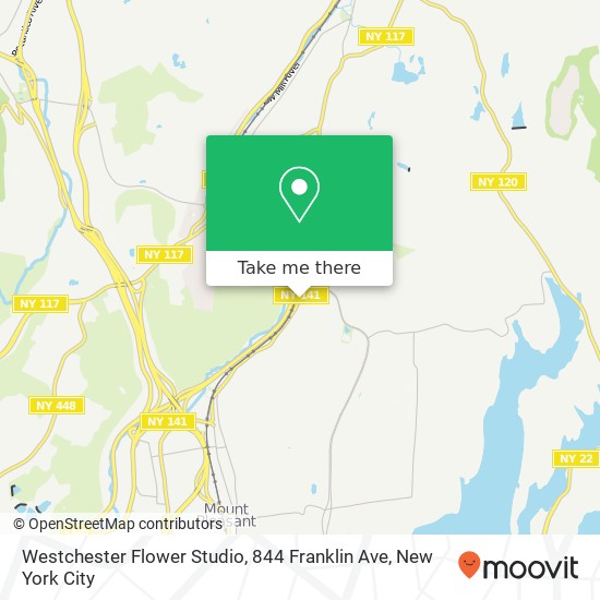 Mapa de Westchester Flower Studio, 844 Franklin Ave