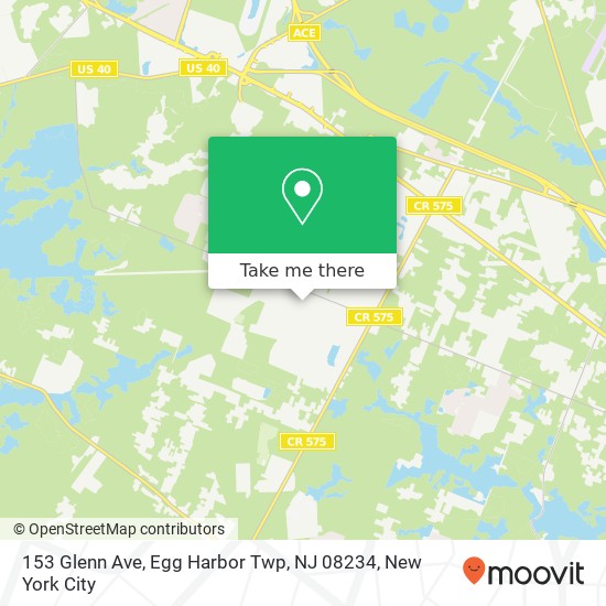 153 Glenn Ave, Egg Harbor Twp, NJ 08234 map