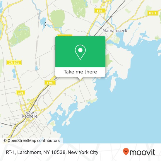Mapa de RT-1, Larchmont, NY 10538