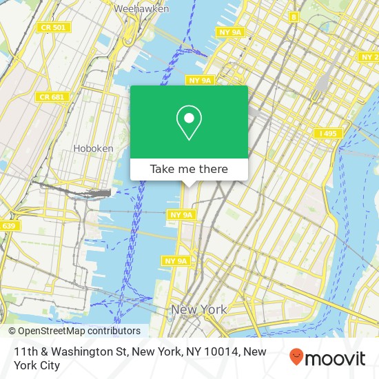 Mapa de 11th & Washington St, New York, NY 10014