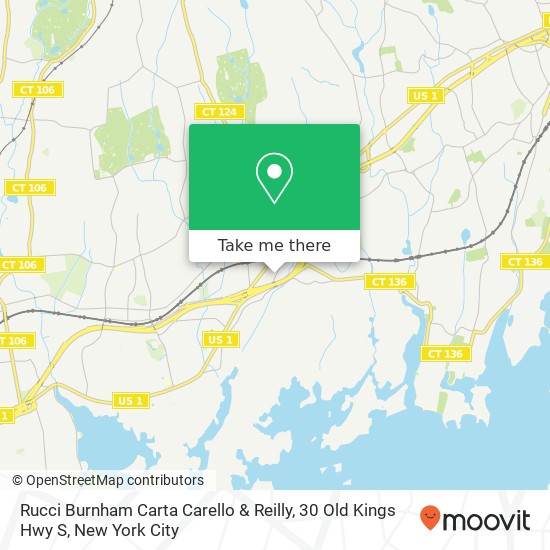 Mapa de Rucci Burnham Carta Carello & Reilly, 30 Old Kings Hwy S