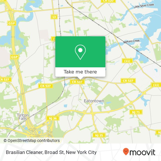 Mapa de Brasilian Cleaner, Broad St