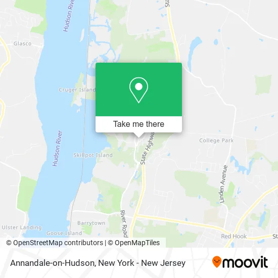 Annandale-on-Hudson map