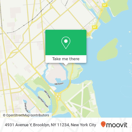 Mapa de 4931 Avenue Y, Brooklyn, NY 11234