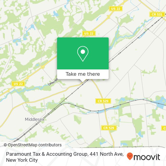 Mapa de Paramount Tax & Accounting Group, 441 North Ave