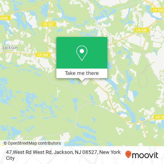 Mapa de 47,West Rd West Rd, Jackson, NJ 08527